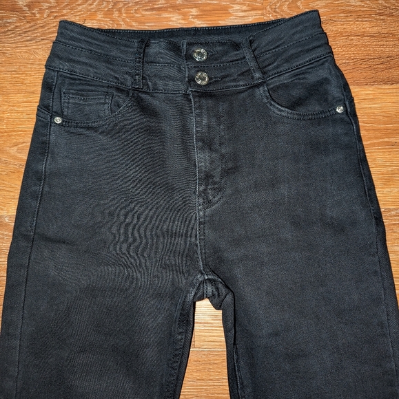 H&M High Rise Black skinny jeans size 6 - Picture 2 of 4